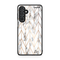 Thumbnail for 44 - Samsung Galaxy M35 5G Gold Geometric Marble case, cover, bumper