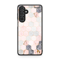 Thumbnail for 4 - Samsung Galaxy M35 5G Hexagon Pink Marble case, cover, bumper