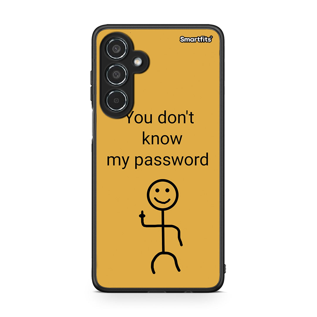 Samsung Galaxy M35 5G My Password Θήκη από τη Smartfits με σχέδιο στο πίσω μέρος και μαύρο περίβλημα | Smartphone case with colorful back and black bezels by Smartfits