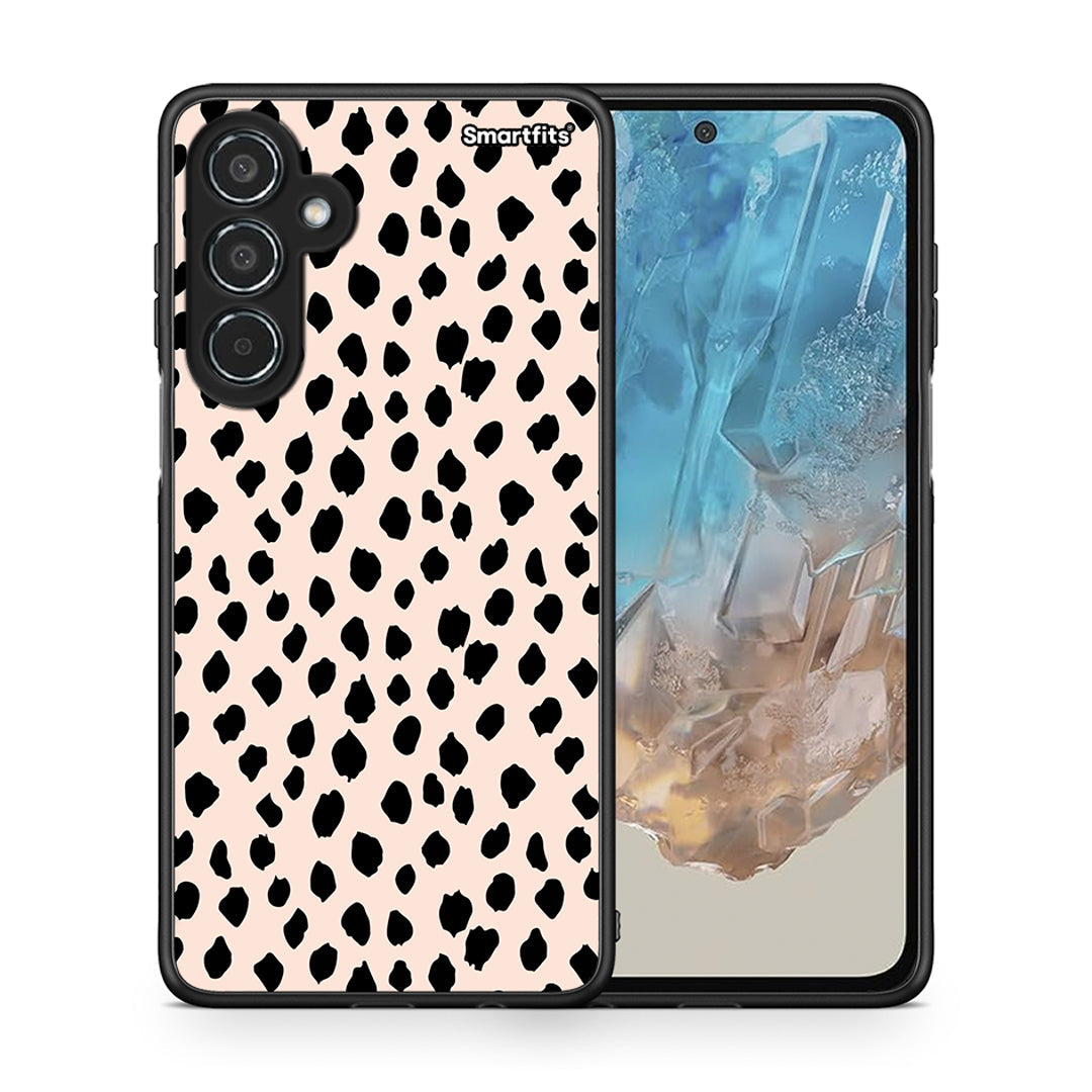 Θήκη Samsung Galaxy M35 5G New Polka Dots από τη Smartfits με σχέδιο στο πίσω μέρος και μαύρο περίβλημα | Samsung Galaxy M35 5G New Polka Dots case with colorful back and black bezels