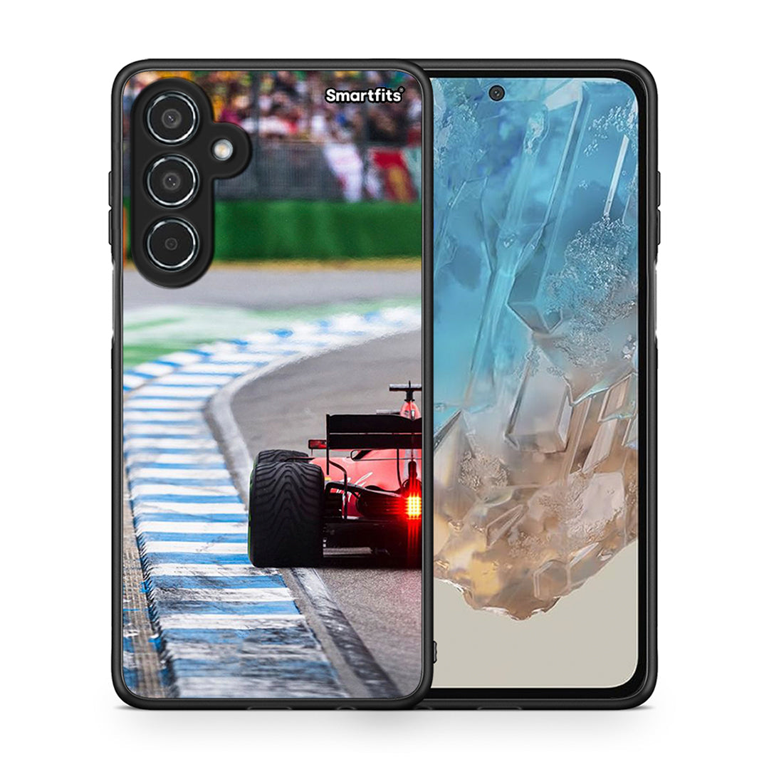 Θήκη Samsung Galaxy M35 5G Racing Vibes από τη Smartfits με σχέδιο στο πίσω μέρος και μαύρο περίβλημα | Samsung Galaxy M35 5G Racing Vibes case with colorful back and black bezels