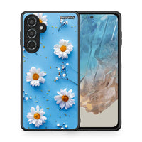 Thumbnail for Θήκη Samsung Galaxy M35 5G Real Daisies από τη Smartfits με σχέδιο στο πίσω μέρος και μαύρο περίβλημα | Samsung Galaxy M35 5G Real Daisies case with colorful back and black bezels