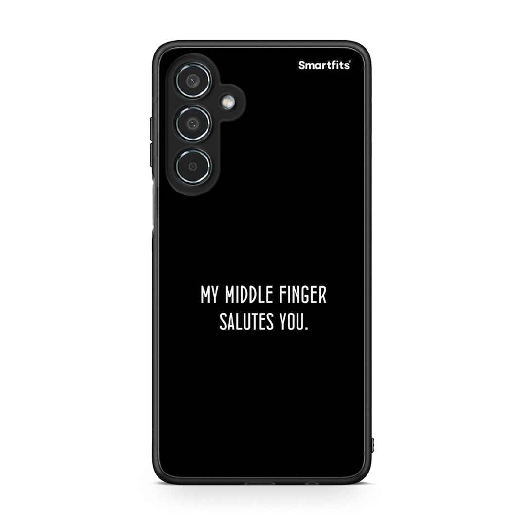 Samsung Galaxy M35 5G Salute θήκη από τη Smartfits με σχέδιο στο πίσω μέρος και μαύρο περίβλημα | Smartphone case with colorful back and black bezels by Smartfits