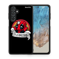 Thumbnail for Θήκη Samsung Galaxy M35 5G Unicorn Deadpool από τη Smartfits με σχέδιο στο πίσω μέρος και μαύρο περίβλημα | Samsung Galaxy M35 5G Unicorn Deadpool case with colorful back and black bezels