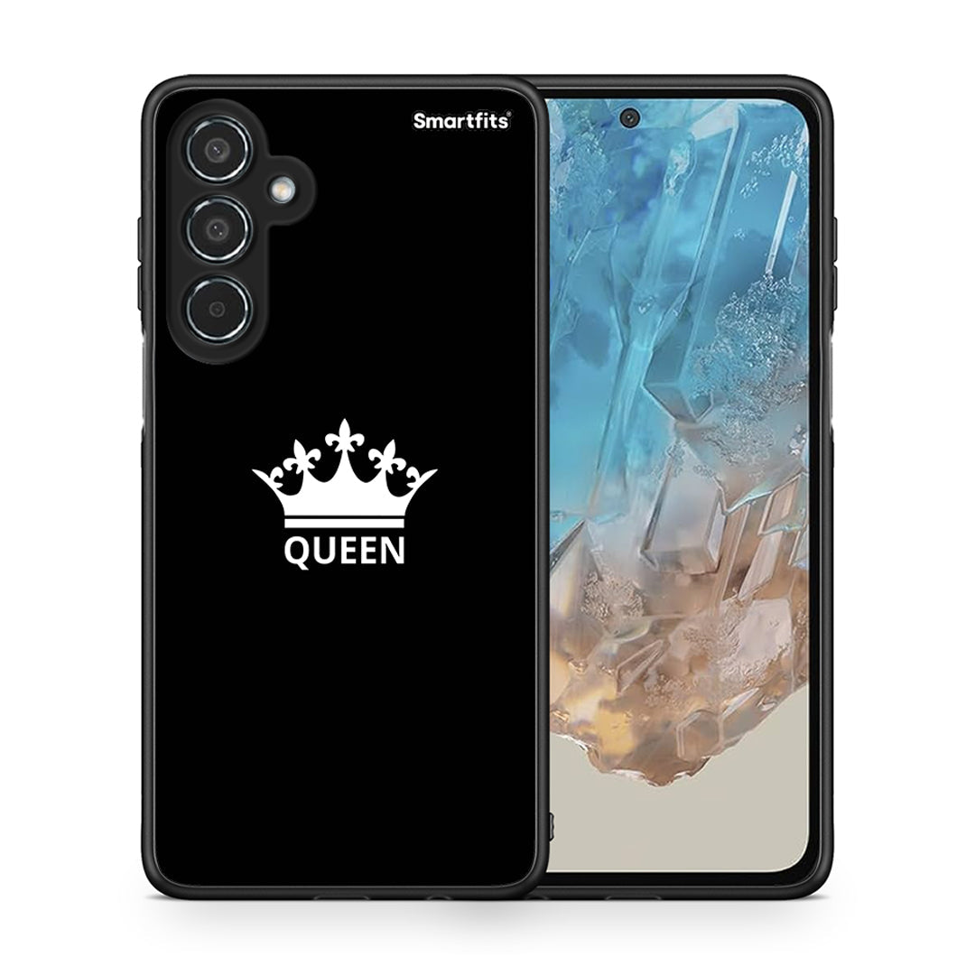 Θήκη Samsung Galaxy M35 5G Queen Valentine από τη Smartfits με σχέδιο στο πίσω μέρος και μαύρο περίβλημα | Samsung Galaxy M35 5G Queen Valentine case with colorful back and black bezels