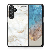 Thumbnail for Θήκη Samsung Galaxy M35 5G White Gold Marble από τη Smartfits με σχέδιο στο πίσω μέρος και μαύρο περίβλημα | Samsung Galaxy M35 5G White Gold Marble case with colorful back and black bezels