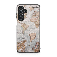 Thumbnail for Samsung Galaxy M35 5G World Map Θήκη από τη Smartfits με σχέδιο στο πίσω μέρος και μαύρο περίβλημα | Smartphone case with colorful back and black bezels by Smartfits