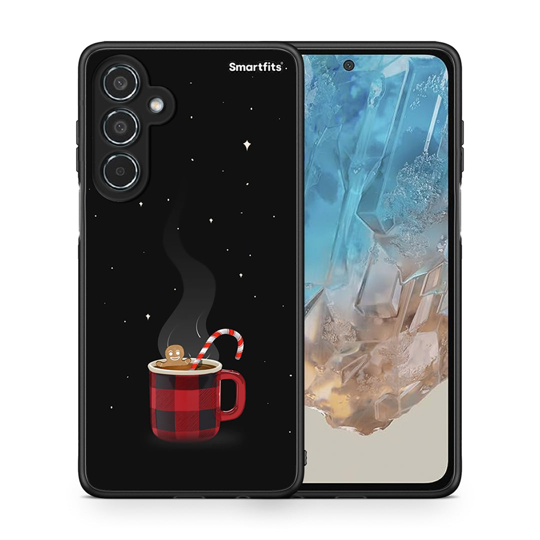 Θήκη Samsung Galaxy M35 5G Xmas Bathing από τη Smartfits με σχέδιο στο πίσω μέρος και μαύρο περίβλημα | Samsung Galaxy M35 5G Xmas Bathing case with colorful back and black bezels