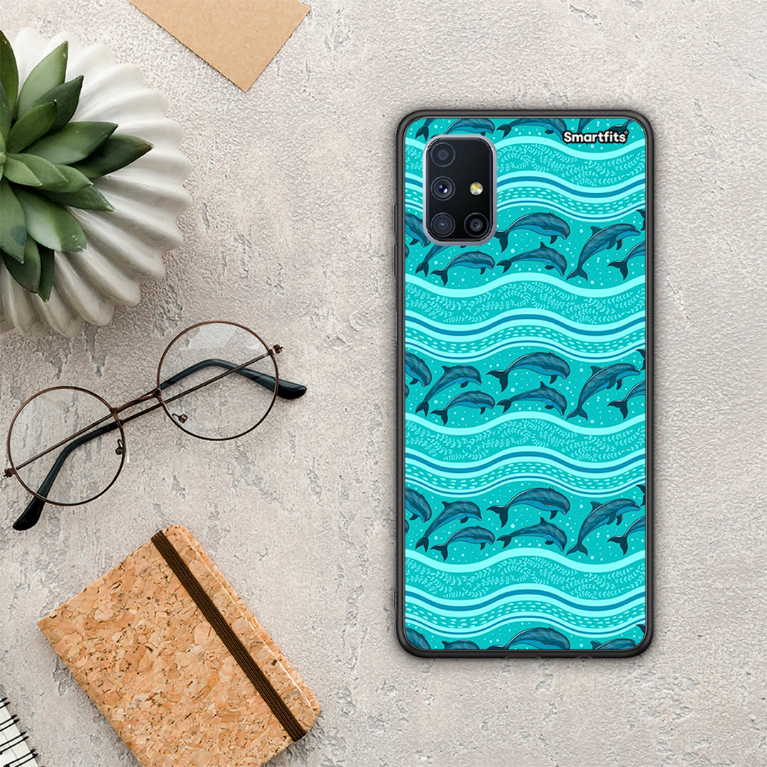 Swimming Dolphins - Samsung Galaxy M51 case