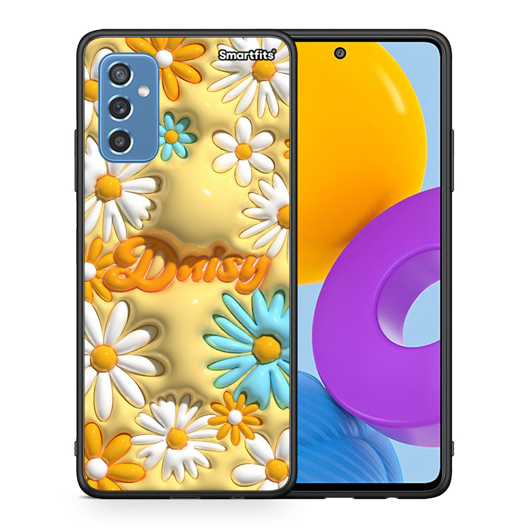 Θήκη Samsung M52 5G Bubble Daisies από τη Smartfits με σχέδιο στο πίσω μέρος και μαύρο περίβλημα | Samsung M52 5G Bubble Daisies case with colorful back and black bezels