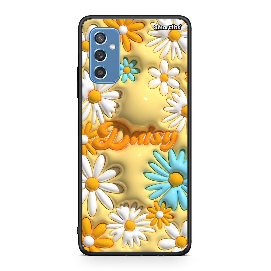 Samsung M52 5G Bubble Daisies θήκη από τη Smartfits με σχέδιο στο πίσω μέρος και μαύρο περίβλημα | Smartphone case with colorful back and black bezels by Smartfits