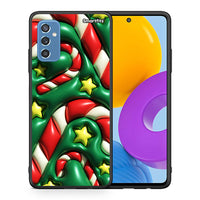 Thumbnail for Θήκη Samsung M52 5G Christmas Bubbles από τη Smartfits με σχέδιο στο πίσω μέρος και μαύρο περίβλημα | Samsung M52 5G Christmas Bubbles case with colorful back and black bezels