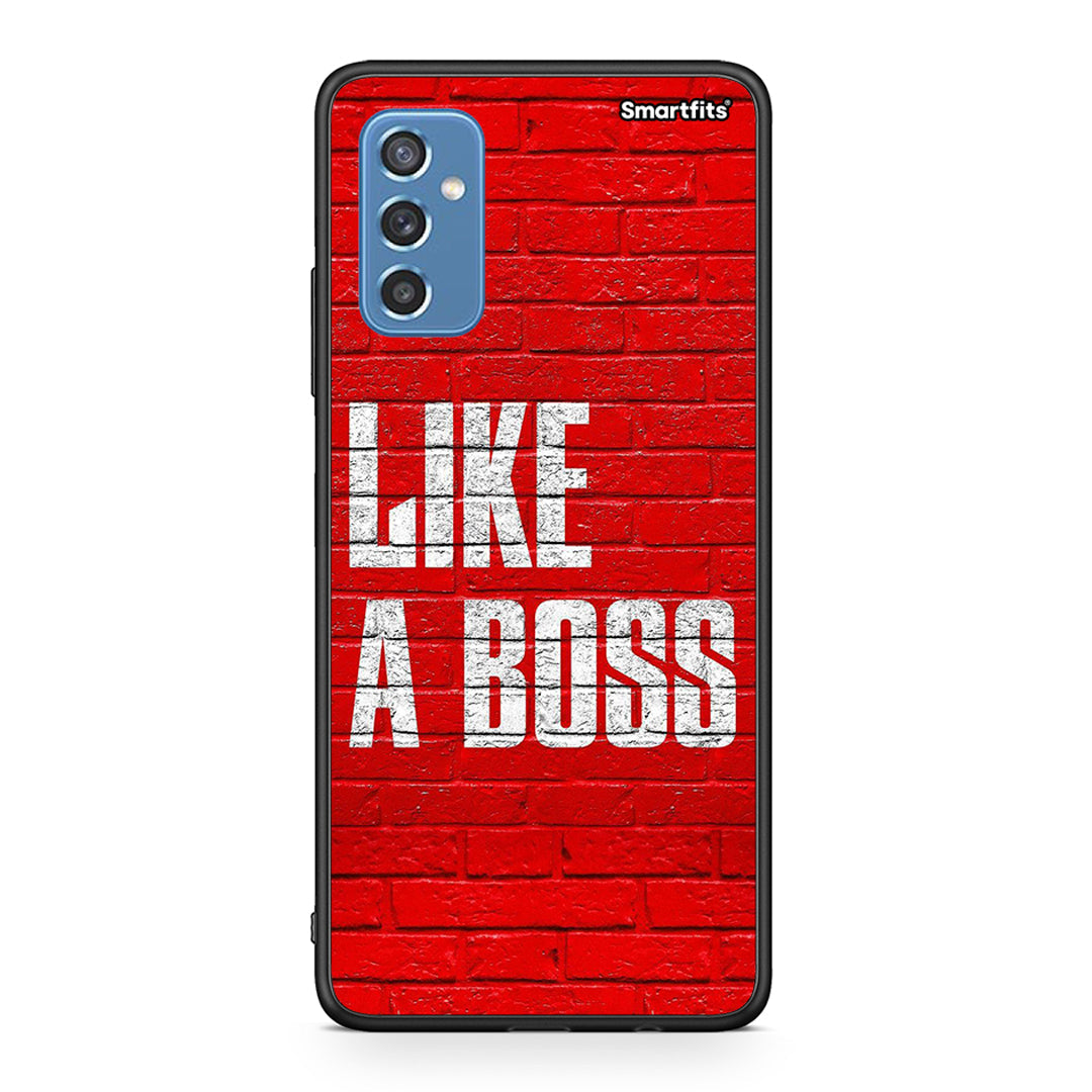 Samsung M52 5G Like A Boss θήκη από τη Smartfits με σχέδιο στο πίσω μέρος και μαύρο περίβλημα | Smartphone case with colorful back and black bezels by Smartfits