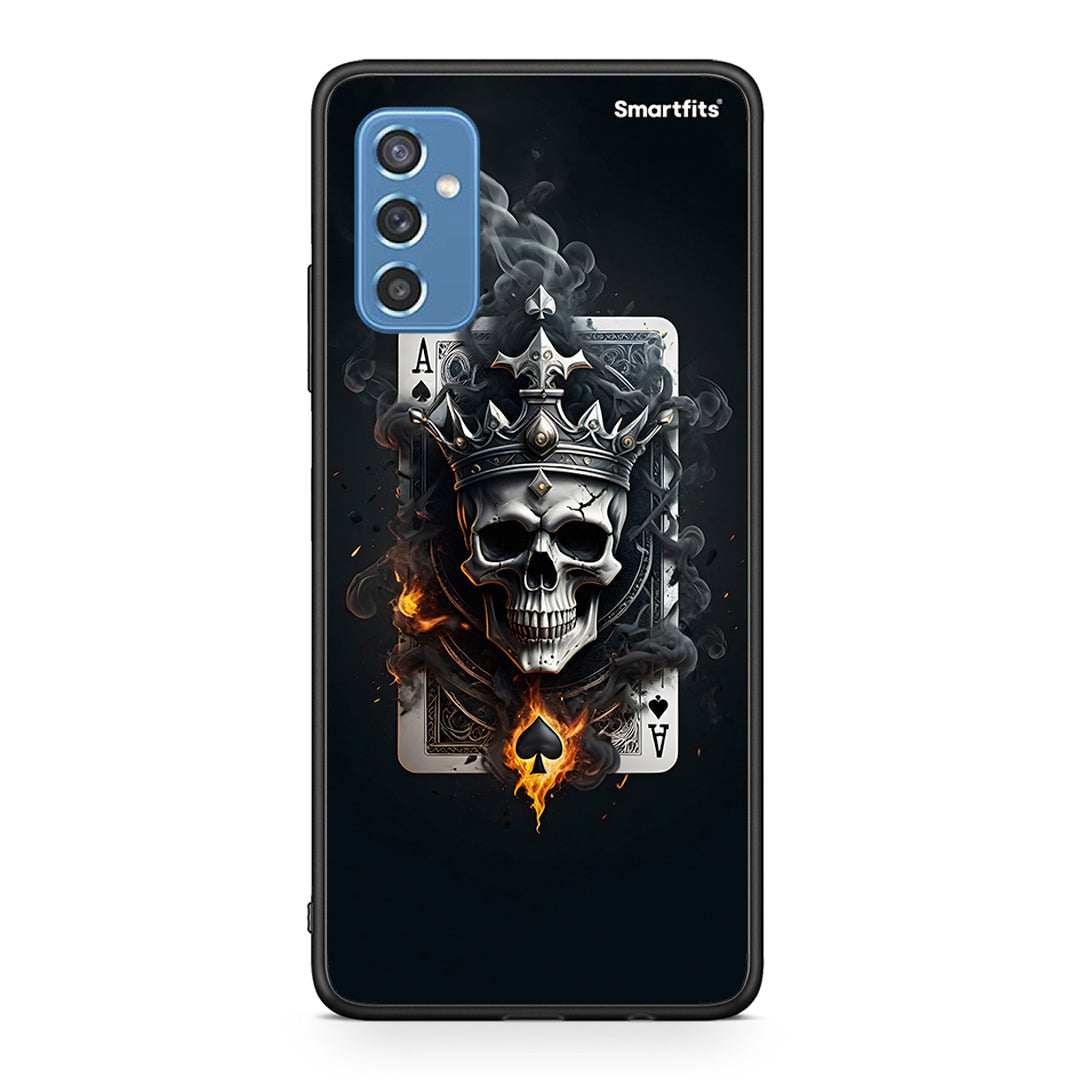 Samsung M52 5G Skull King Ace θήκη από τη Smartfits με σχέδιο στο πίσω μέρος και μαύρο περίβλημα | Smartphone case with colorful back and black bezels by Smartfits