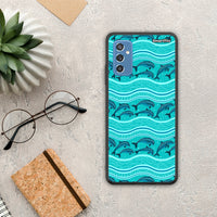 Thumbnail for Swimming Dolphins - Samsung Galaxy M52 5G case