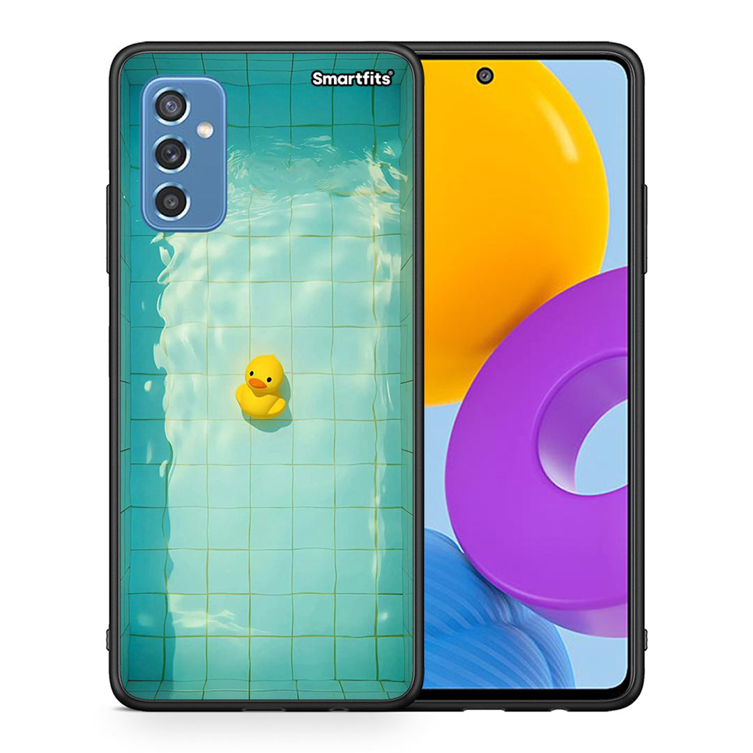 Θήκη Samsung M52 5G Yellow Duck από τη Smartfits με σχέδιο στο πίσω μέρος και μαύρο περίβλημα | Samsung M52 5G Yellow Duck case with colorful back and black bezels
