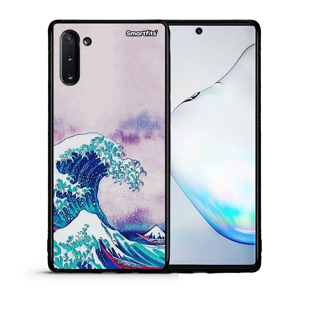 Θήκη Samsung Note 10 Blue Waves από τη Smartfits με σχέδιο στο πίσω μέρος και μαύρο περίβλημα | Samsung Note 10 Blue Waves case with colorful back and black bezels