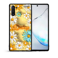Thumbnail for Θήκη Samsung Note 10 Bubble Daisies από τη Smartfits με σχέδιο στο πίσω μέρος και μαύρο περίβλημα | Samsung Note 10 Bubble Daisies case with colorful back and black bezels