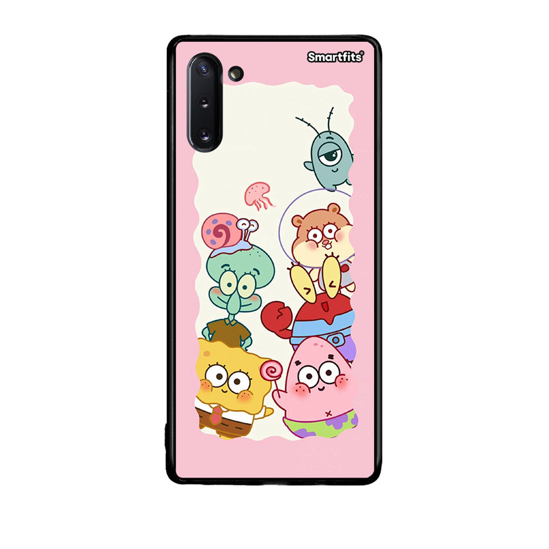 Samsung Note 10 Cute Companion θήκη από τη Smartfits με σχέδιο στο πίσω μέρος και μαύρο περίβλημα | Smartphone case with colorful back and black bezels by Smartfits