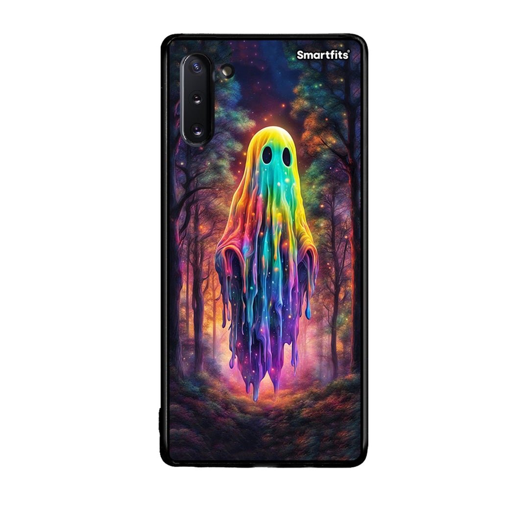 Samsung Note 10 Halloween Ghost θήκη από τη Smartfits με σχέδιο στο πίσω μέρος και μαύρο περίβλημα | Smartphone case with colorful back and black bezels by Smartfits