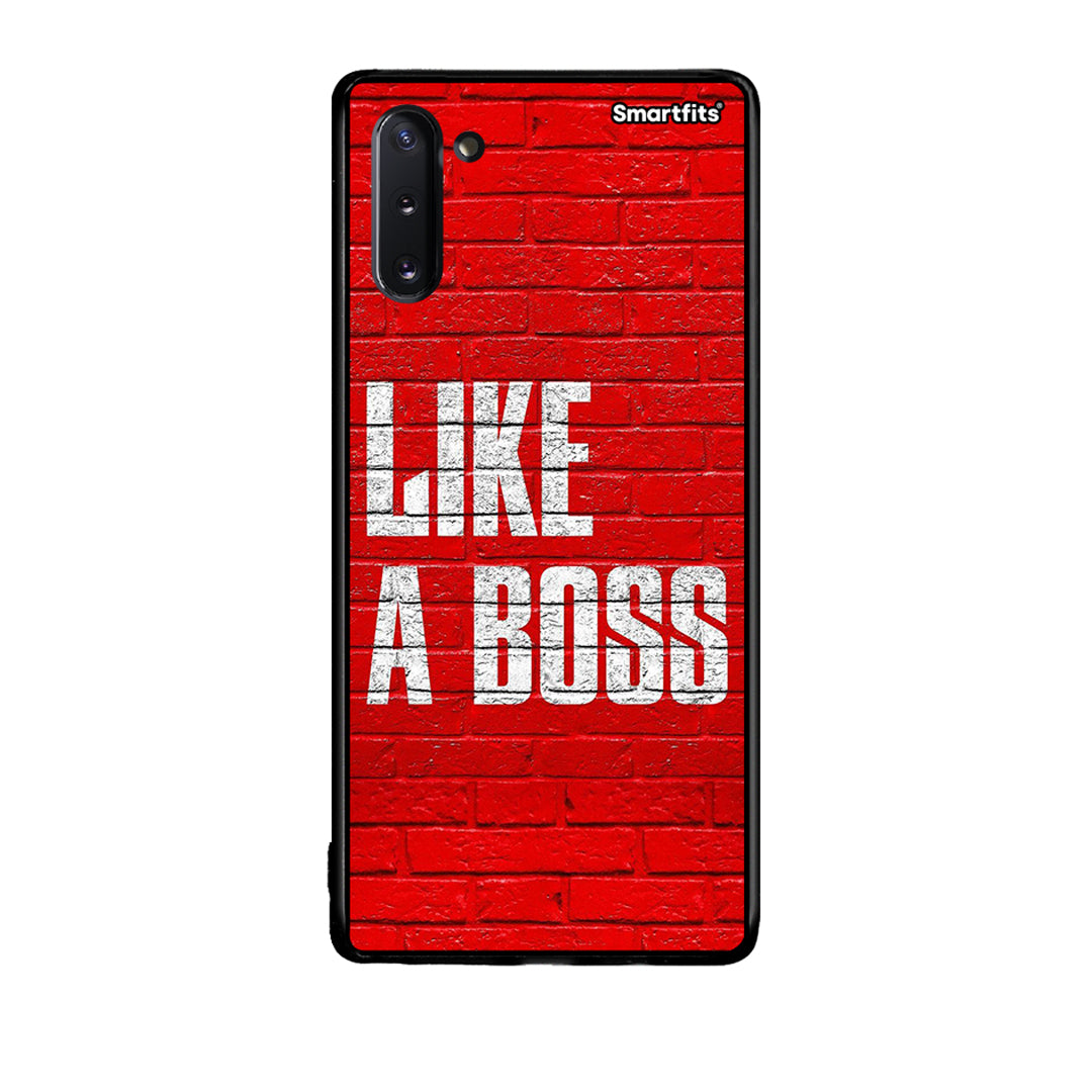 Samsung Note 10 Like A Boss θήκη από τη Smartfits με σχέδιο στο πίσω μέρος και μαύρο περίβλημα | Smartphone case with colorful back and black bezels by Smartfits