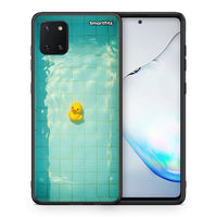 Thumbnail for Θήκη Samsung Note 10 Lite Yellow Duck από τη Smartfits με σχέδιο στο πίσω μέρος και μαύρο περίβλημα | Samsung Note 10 Lite Yellow Duck case with colorful back and black bezels