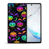 Thumbnail for Θήκη Samsung Note 10 Neon Halloween από τη Smartfits με σχέδιο στο πίσω μέρος και μαύρο περίβλημα | Samsung Note 10 Neon Halloween case with colorful back and black bezels