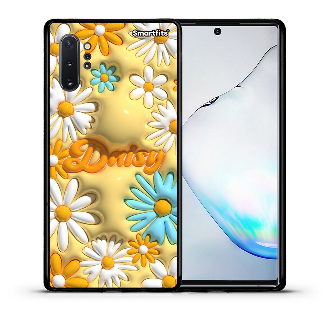 Θήκη Samsung Note 10+ Bubble Daisies από τη Smartfits με σχέδιο στο πίσω μέρος και μαύρο περίβλημα | Samsung Note 10+ Bubble Daisies case with colorful back and black bezels