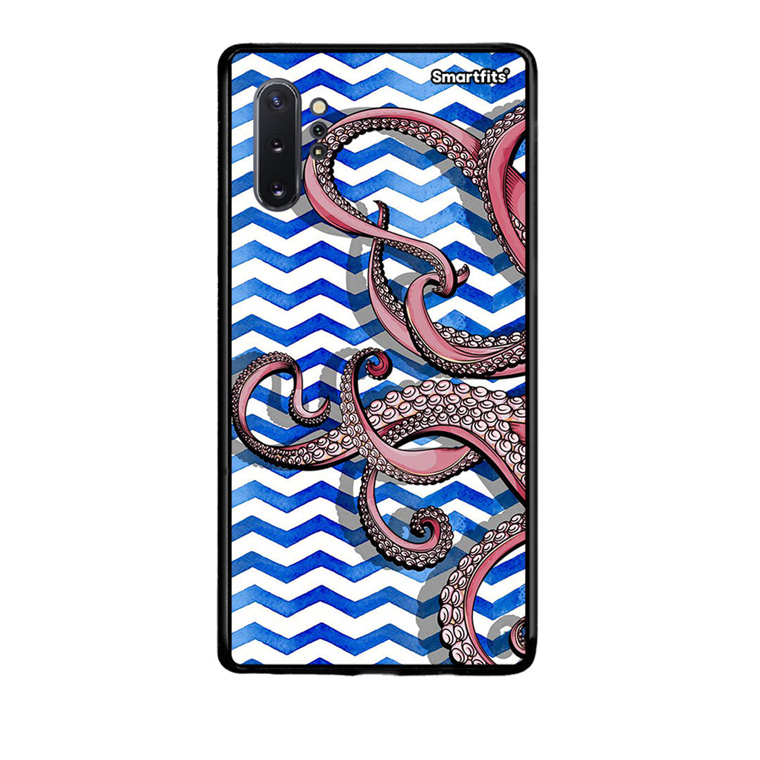 Samsung Note 10+ Chevron Devilfish θήκη από τη Smartfits με σχέδιο στο πίσω μέρος και μαύρο περίβλημα | Smartphone case with colorful back and black bezels by Smartfits