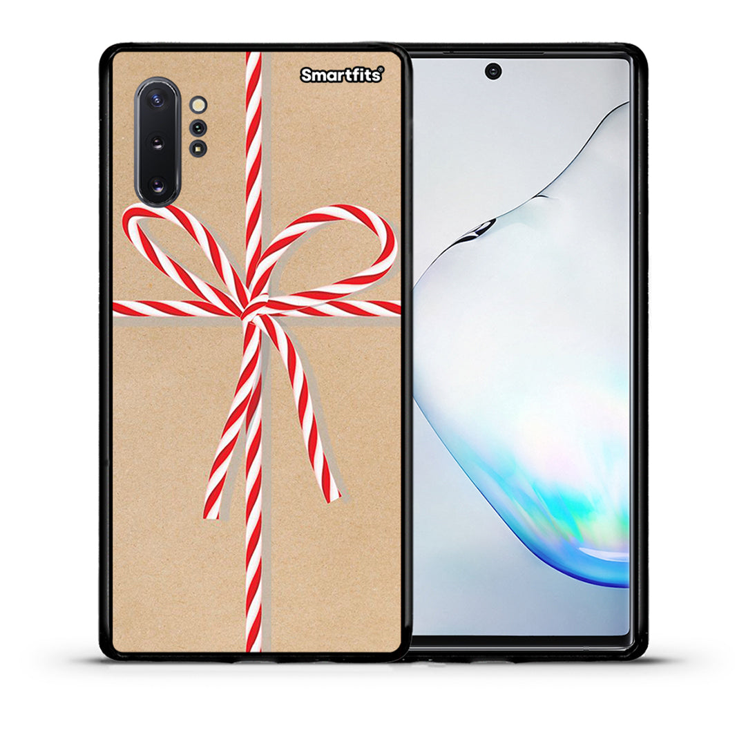 Θήκη Samsung Note 10+ Christmas Gift από τη Smartfits με σχέδιο στο πίσω μέρος και μαύρο περίβλημα | Samsung Note 10+ Christmas Gift case with colorful back and black bezels