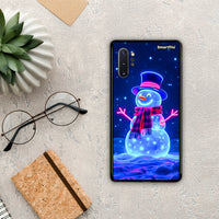 Thumbnail for Christmas Neon Snowman - Samsung Galaxy Note 10+ θήκη