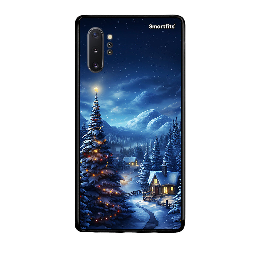 Samsung Note 10+ Christmas Scenery θήκη από τη Smartfits με σχέδιο στο πίσω μέρος και μαύρο περίβλημα | Smartphone case with colorful back and black bezels by Smartfits