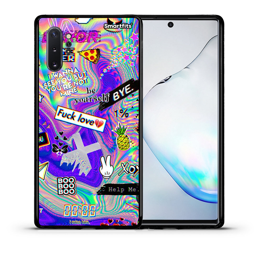 Θήκη Samsung Note 10+ Game Over από τη Smartfits με σχέδιο στο πίσω μέρος και μαύρο περίβλημα | Samsung Note 10+ Game Over case with colorful back and black bezels