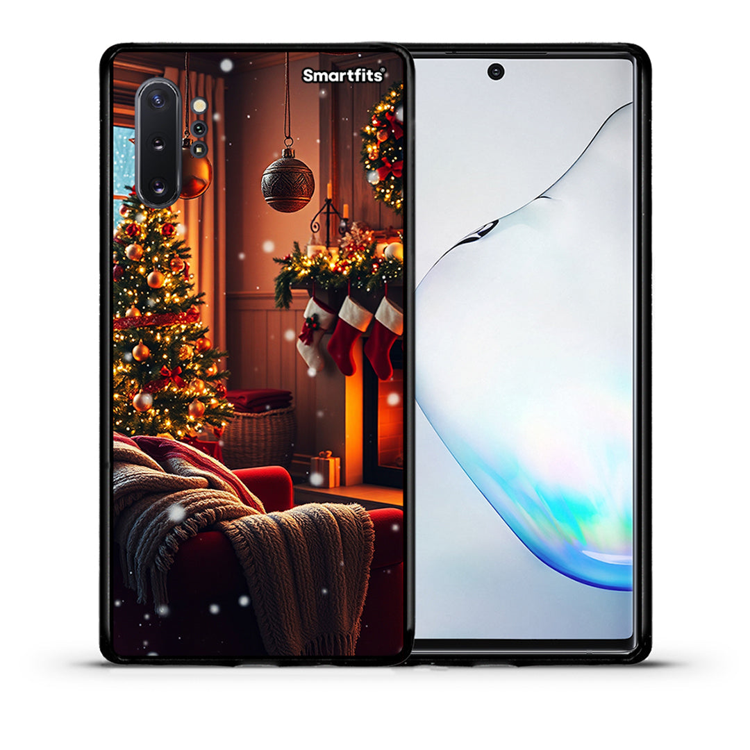 Θήκη Samsung Note 10+ Home For Christmas από τη Smartfits με σχέδιο στο πίσω μέρος και μαύρο περίβλημα | Samsung Note 10+ Home For Christmas case with colorful back and black bezels