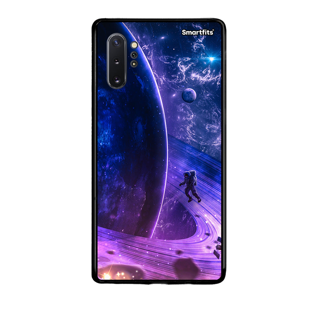 Samsung Note 10+ Lost Astronaut θήκη από τη Smartfits με σχέδιο στο πίσω μέρος και μαύρο περίβλημα | Smartphone case with colorful back and black bezels by Smartfits