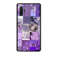 Thumbnail for Samsung Note 10+ Purple Aesthetic Collage θήκη από τη Smartfits με σχέδιο στο πίσω μέρος και μαύρο περίβλημα | Smartphone case with colorful back and black bezels by Smartfits