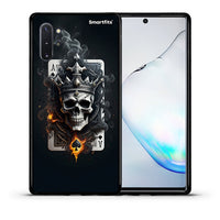 Thumbnail for Θήκη Samsung Note 10+ Skull King Ace από τη Smartfits με σχέδιο στο πίσω μέρος και μαύρο περίβλημα | Samsung Note 10+ Skull King Ace case with colorful back and black bezels