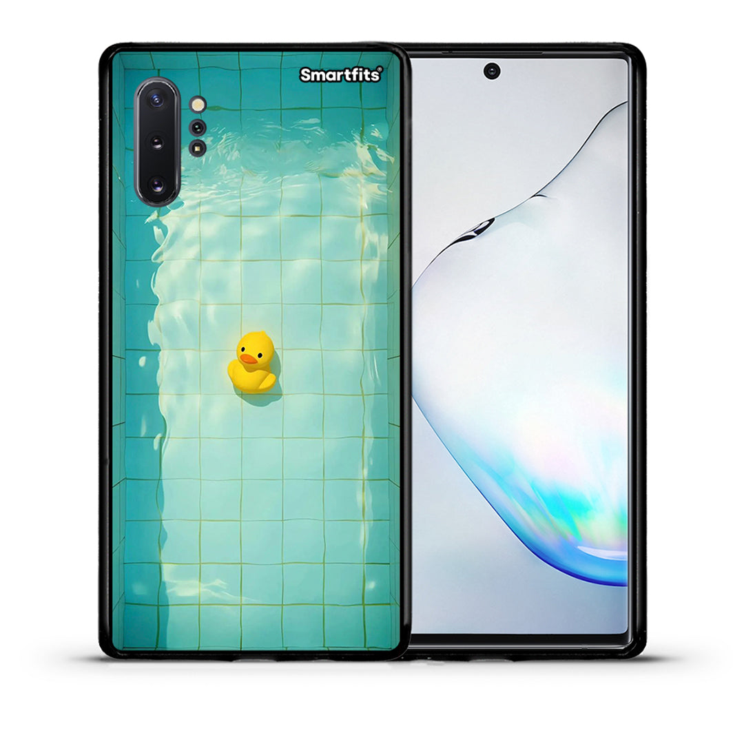 Θήκη Samsung Note 10+ Yellow Duck από τη Smartfits με σχέδιο στο πίσω μέρος και μαύρο περίβλημα | Samsung Note 10+ Yellow Duck case with colorful back and black bezels