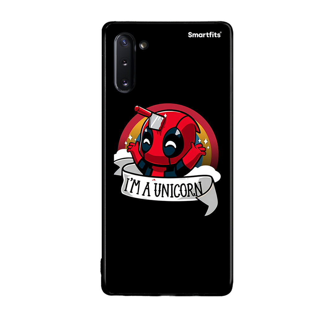 Samsung Note 10 Unicorn Deadpool θήκη από τη Smartfits με σχέδιο στο πίσω μέρος και μαύρο περίβλημα | Smartphone case with colorful back and black bezels by Smartfits