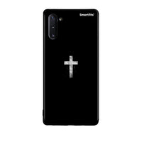 Thumbnail for Samsung Note 10 White Cross θήκη από τη Smartfits με σχέδιο στο πίσω μέρος και μαύρο περίβλημα | Smartphone case with colorful back and black bezels by Smartfits