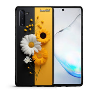 Thumbnail for Θήκη Samsung Note 10 Yellow Daisies από τη Smartfits με σχέδιο στο πίσω μέρος και μαύρο περίβλημα | Samsung Note 10 Yellow Daisies case with colorful back and black bezels