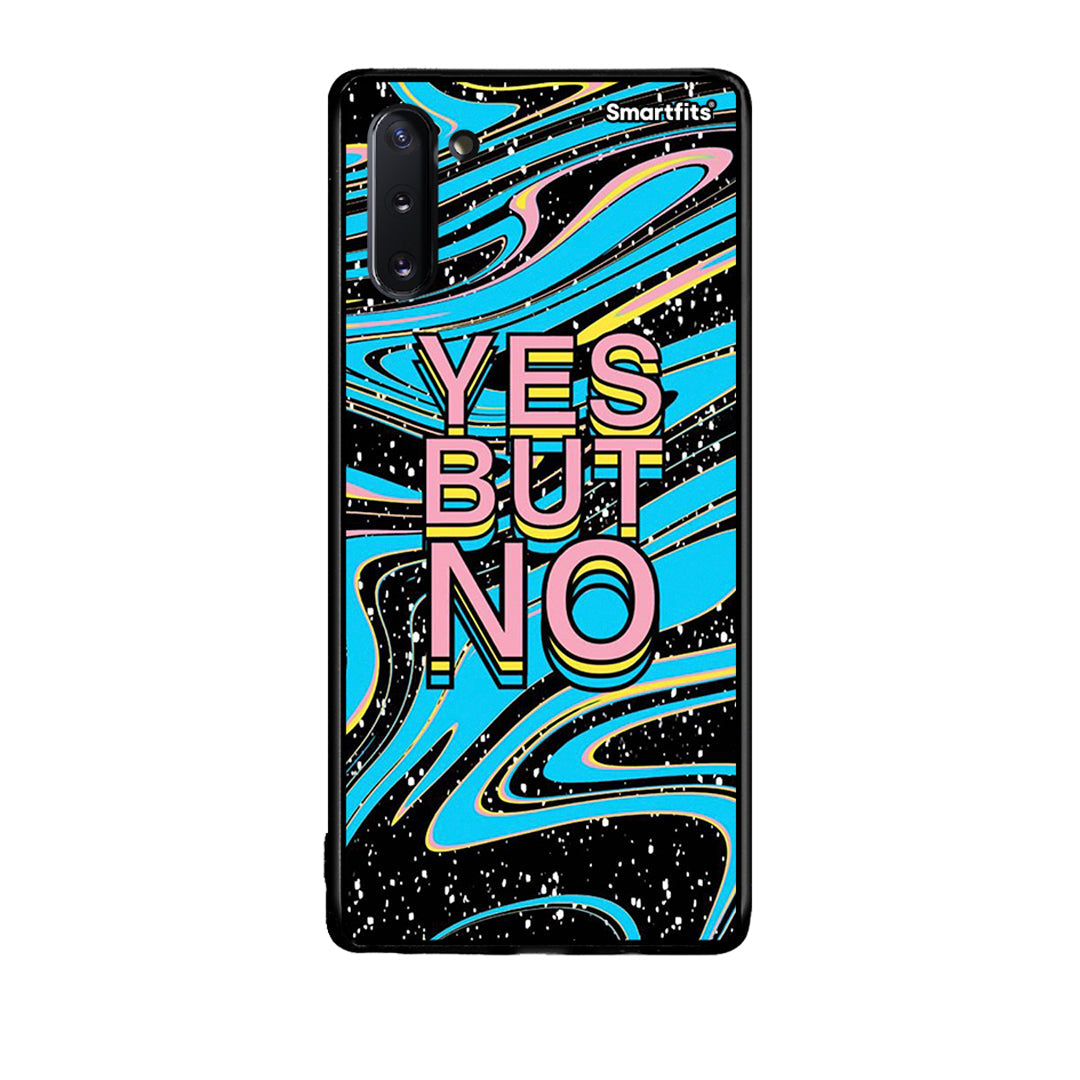 Samsung Note 10 Yes But No θήκη από τη Smartfits με σχέδιο στο πίσω μέρος και μαύρο περίβλημα | Smartphone case with colorful back and black bezels by Smartfits