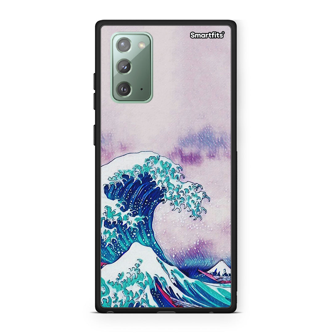 Samsung Note 20 Blue Waves θήκη από τη Smartfits με σχέδιο στο πίσω μέρος και μαύρο περίβλημα | Smartphone case with colorful back and black bezels by Smartfits