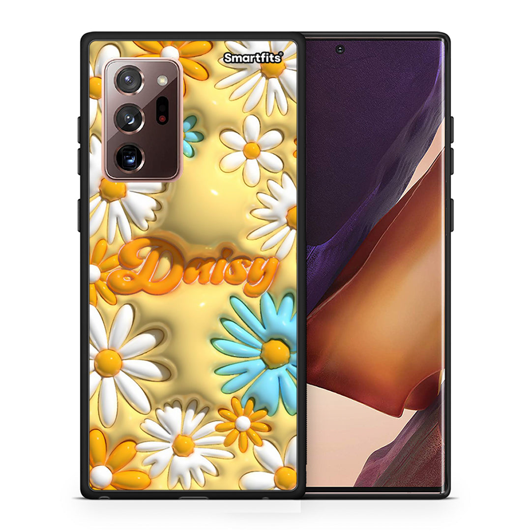 Θήκη Samsung Note 20 Ultra Bubble Daisies από τη Smartfits με σχέδιο στο πίσω μέρος και μαύρο περίβλημα | Samsung Note 20 Ultra Bubble Daisies case with colorful back and black bezels