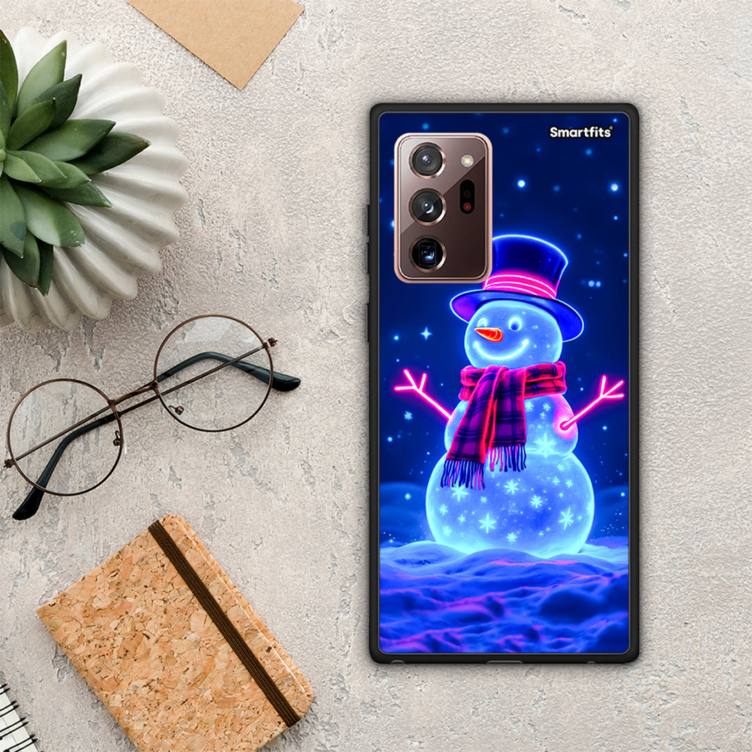 Christmas Neon Snowman - Samsung Galaxy Note 20 Ultra θήκη