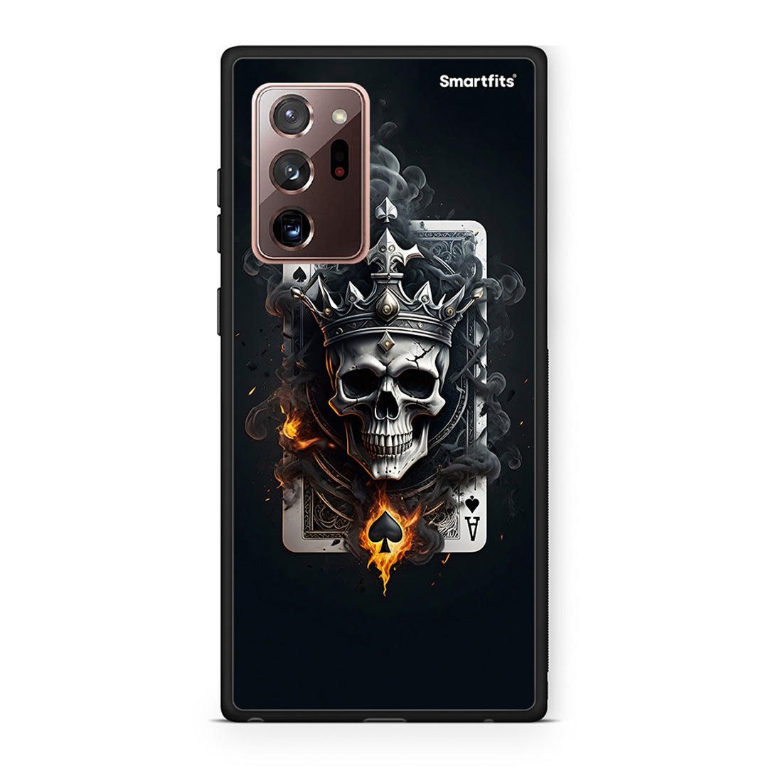 Samsung Note 20 Ultra Skull King Ace θήκη από τη Smartfits με σχέδιο στο πίσω μέρος και μαύρο περίβλημα | Smartphone case with colorful back and black bezels by Smartfits