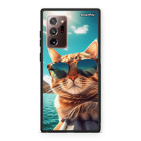 Thumbnail for Samsung Note 20 Ultra Summer Cat θήκη από τη Smartfits με σχέδιο στο πίσω μέρος και μαύρο περίβλημα | Smartphone case with colorful back and black bezels by Smartfits