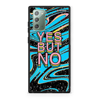 Thumbnail for Samsung Note 20 Yes But No θήκη από τη Smartfits με σχέδιο στο πίσω μέρος και μαύρο περίβλημα | Smartphone case with colorful back and black bezels by Smartfits