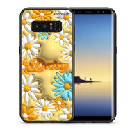 Thumbnail for Θήκη Samsung Note 8 Bubble Daisies από τη Smartfits με σχέδιο στο πίσω μέρος και μαύρο περίβλημα | Samsung Note 8 Bubble Daisies case with colorful back and black bezels