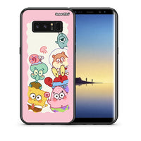 Thumbnail for Θήκη Samsung Note 8 Cute Companion από τη Smartfits με σχέδιο στο πίσω μέρος και μαύρο περίβλημα | Samsung Note 8 Cute Companion case with colorful back and black bezels